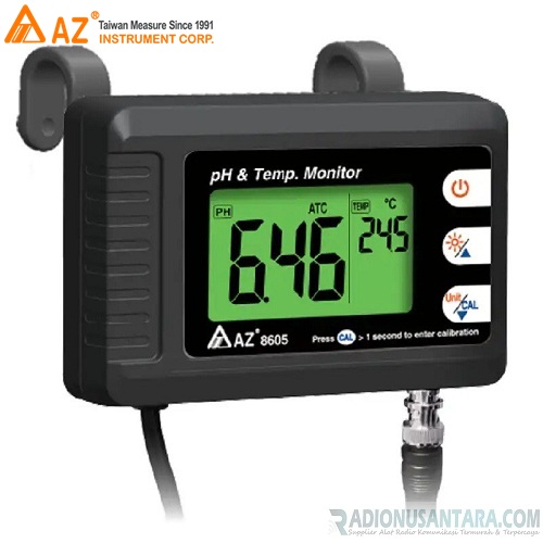 AZ 8605 Big Display Compact pH & Temperature Monitor – Radio Nusantara