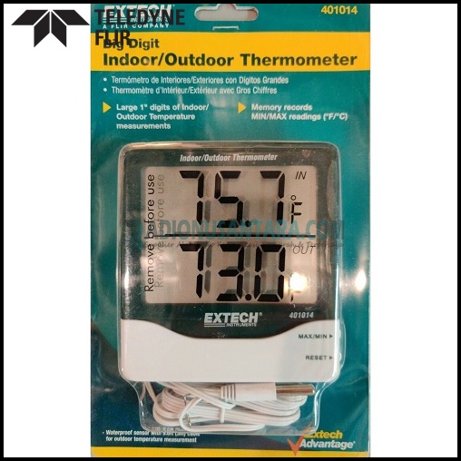 Extech 401014 Big Digit Indoor Outdoor Thermometer Radio Nusantara